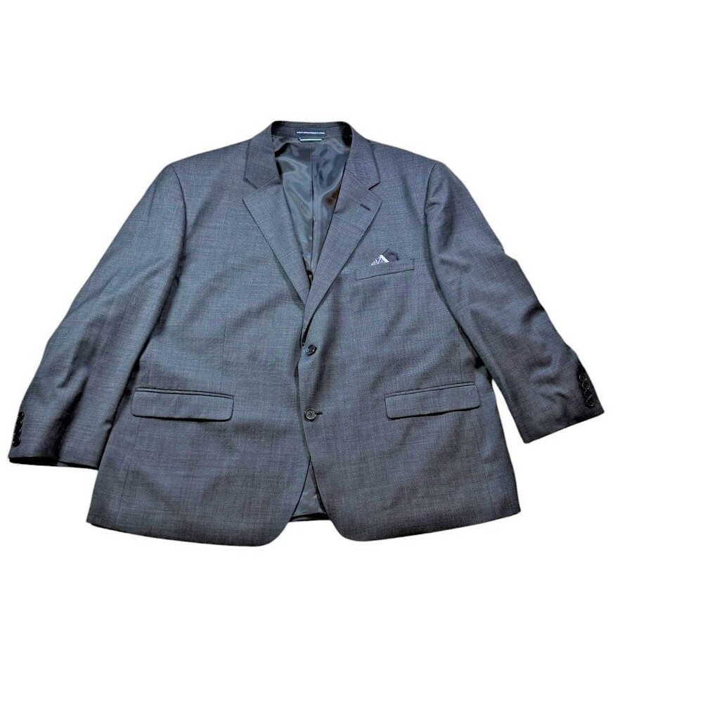 Tommy Hilfiger Blazer Mens Size 48R Suit Jacket Wool Blend Sport Coat Gray